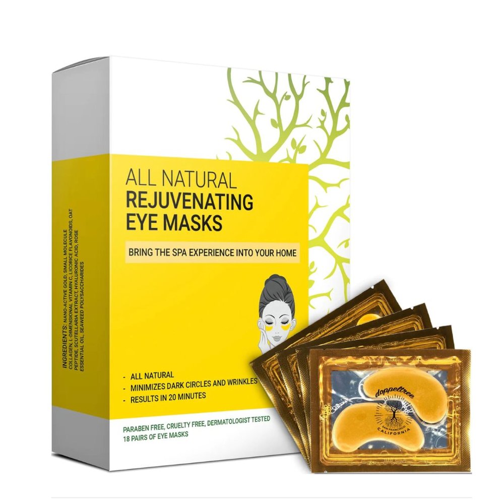 Doppletree All Natural Rejuvenating Eye Mask with Gold